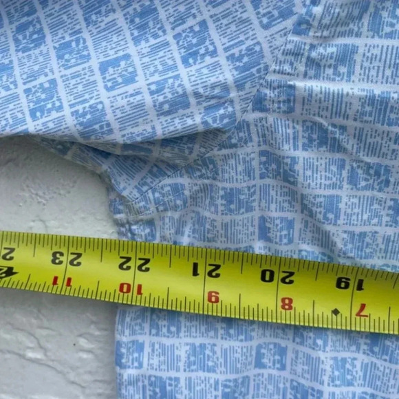 Robert Graham Mens Classic Fit Formal Printed Long Sleeve Shirt Blue  Sz Medium - Picture 3 of 13